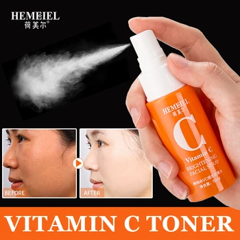 HEMEIEL 100% de Vitamina C Sérica de Clareamento Iluminar Spray Facial Hidratante Toner Poros do Psiquiatra de Controle de Óleo Anti Envelhecimento facial Essência