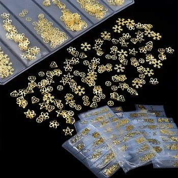 Resina Recheios a Arte do Prego de Ouro Brilham Metal 3D Misto Quadro de Conjuntos de Jóias de Resina Epóxi de Enchimento para DIY Epoxi Artesanato de Jóias de Fazer
