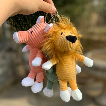 15cmCute Floresta Animal Leão, Elefante, Tigre de Pelúcia chaveiro de Pelúcia Macia Animal Pingente de chaveiro Carrinho de Bebê, roupa de marca de Brinquedos