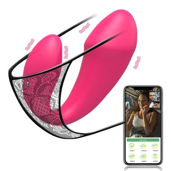 Brinquedos sexuais Bluetooths Vibrador Vibrador para as Mulheres sem Fio APP de Controle Remoto Vibrador Desgaste de Vibração Calcinha Brinquedo para Casal Sex Shop