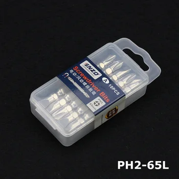 Frete grátis 10Pcs/lot Magnético Phillips Bits de Fim de Casal Hex Haste 65mm Electric chave de Fenda Bocados
