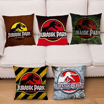 Cartoon Jurassic Park Dinossauro Imprimir Capa De Almofada Garoto Dom De Pelúcia Macia Almofada De Sofá De Casa, Decoração De Almofadas Casos