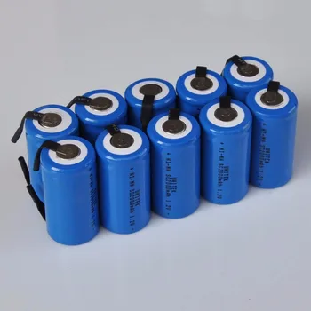10-16PCS 1,2 V SC recarregável bateria 2000mah Sub C Ni-Mh, ni mh célula de soldagem de guias de broca elétrica, chave de fenda de ferramenta de poder