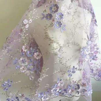 2019 Novo Multicor Bordados de flores em 3D Tecido de Renda 4color Vestido de Casamento decorados à Mão Diy Material RS64