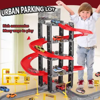 Para crianças, Estacionamento de Brinquedo Conjunto tridimensional Multi-camada de Montagem de carros de vagões de Interação entre Pais e filhos Dom Menino Brinquedos
