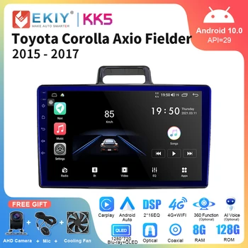 EKIY KK5 auto-Rádio Multimédia Player de Vídeo Para Toyota Corolla Axio Defensor 2015-2017 Android 10 Auto Carplay Estéreo GPS Navi DVD