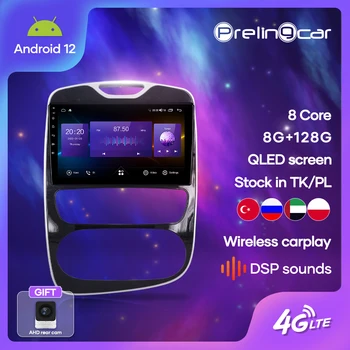 Carro Android 12 de Rádio Receptor Estéreo Para Renault Clio 3 4 2013 14 15 16 17 18 19 anos Player de Vídeo Multimídia, Navegação GPS