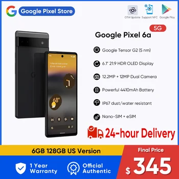 Versão americana do Google Pixel 6A 5G Smartphone 6GB RAM de 128 gb ROM DE 6.1