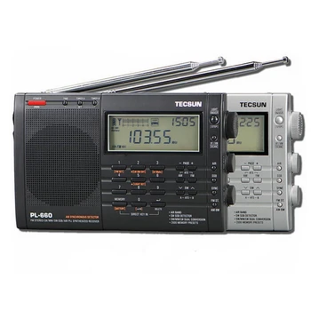 TECSUN PL-660 Rádio PLL operação em SSB e VHF Banda AÉREA Receptor de Rádio FM/MW/SW/LW Rádio Multibanda de Dupla Conversão TECSUN PL660