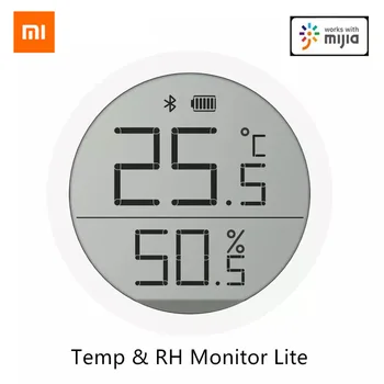 Xiaomi Bluetooth compatível com a Temperatura do Sensor de Umidade Versão Lite de Armazenamento de Dados do LCD da Tela de TINTA Termômetro Suporte Mi Casa App