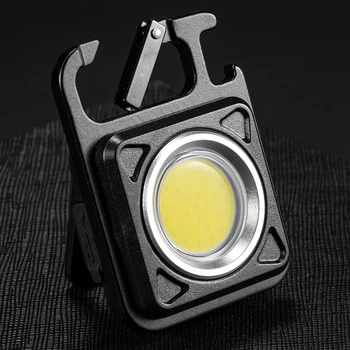 800 Lumen Brilhante Luz do Keychain Lanternas de Bolso Mini Lanterna de LED Portátil Recarregável USB Luzes de Trabalho ao ar livre Luzes de Trabalho