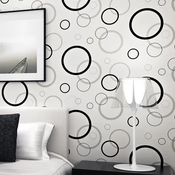 beibehang simples estilo de personalidade de moda vivendo papel de parede do quarto de círculo círculo de TV na parede do fundo do quarto não - tecido de papel de parede