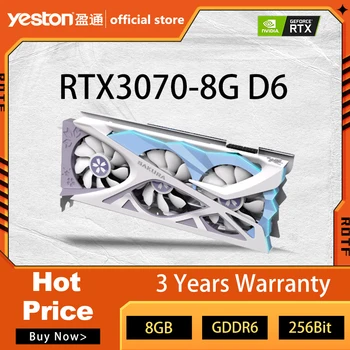 Yeston GeForce RTX3070 -8GD6 256bit 1725/14000MHz de Jogos de computador da área de Trabalho RTX 3070 GPU 8GB GDDR6 PC DP/HDMI compatível