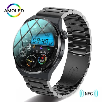 2022 NFC Smart Watch Homens GT3 Pro AMOLED 390*390 Tela HD de frequência Cardíaca de Chamada Bluetooth IP68 Impermeável SmartWatch Para Huawei Xiaomi