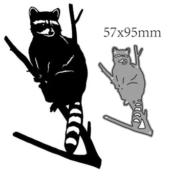 De Corte de Metal Morre de Corte de Molde Animal raccoon Decoração de álbum de recortes de Papel Craft Faca Molde Lâmina Soco Estênceis