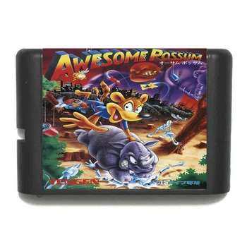 Awesome Possum 16 bits MD Cartão de Jogo Para o Sega Mega Drive Para Gênesis