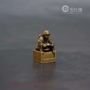 Multa De Bronze Antigo Escultura De Mulher Jinchan Pequenos Selos