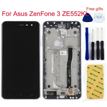 Para Asus ZenFone 3 ZE552KL Z012D Z012DC Z012DA Display LCD Monitor de Painel + Digitador da Tela de Toque do Sensor do Painel de Montagem do Quadro
