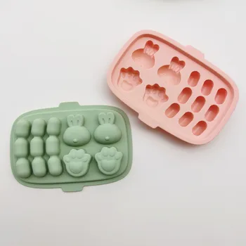 O Silicone Forma Bonito DIY Salsicha Fazer Moldes Reutilizáveis Hot Dog Maker Moldes Seguro Bebê Suplemento Alimentar de Armazenamento