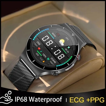 2022 Novo ECG+PPG Smart Watch Homens Pressão Arterial frequência Cardíaca Relógios IP68 Impermeável de Fitness Tracker Smartwatch Para Huawei Xiaomi