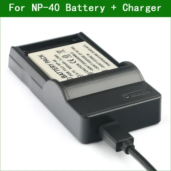 NP40 NP-40 de Bateria para Câmera Digital e um Carregador Para a Fujifilm FinePix F402 F403 F420 F455 F460 F470 F480 F700 Bateria de Lítio