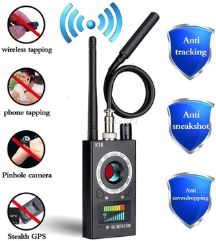 O Sinal de RF Câmera Escondida Detector Anti-Spy Sincero Pinhole Camara Magnético GPS Localizador de Áudio sem Fios por GSM Bug Finder K18 Scanner