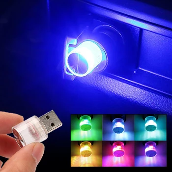 Carro mini USB CONDUZIU a luz Ambiente ambiente decorativo de luz de acessórios sem fio, em vez de pequenas luzes coloridas