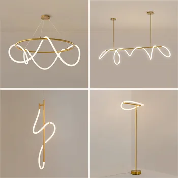 Linha criativa luminária com 360 graus de Iluminação para o Quarto sala de estar sala de Jantar Cozinha de iluminação