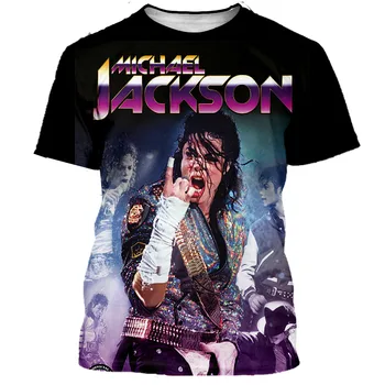 Michael Jackson T-Shirt Homens Mulheres Moda Casual 3D Impresso T-shirts Harajuku Estilo Oversized T-shirt Hip Hop e Streetwear Tops
