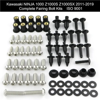 Ajuste Para a Kawasaki Ninja 1000 Z1000S Z1000SX 2011-2019 Completa Carenagem Integral Parafusos Kit Clips que cobrem os Parafusos Parafuso de Aço Inoxidável