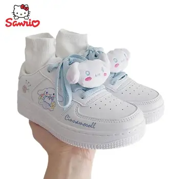 Kawaii Sanrio Meninas Sapatos De Desporto De Desenho Animado My Melody Cinnamoroll Aluno Respirável Sapatos Confortáveis E Casuais Sapatos De Sapatos