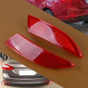 DWCX 1 Par de Plástico Vermelho para a Esquerda e Direita pára-choques Traseiro Refletor de Ajuste Para o Ford Focus BM51515COAE BM51515BOAE 2012 2013 2014 2015