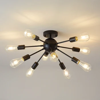 FSS Ouro Nórdico Sputnik Lustres Modernos LED 10 Ilumina-se Para a Sala de estar, Quarto Simples Domésticos Interior Lâmpadas