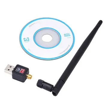 USB Wireless Adaptador de wi-Fi Com Antena 5dB 150Mbps Rede LAN Placa de rede Portátil, Mini-Roteador Para Desktop Portátil 802.11 b/g/n