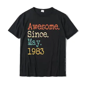 Impressionante Desde Maio de 1983 38ª Presente de Aniversário Funny T-Shirt de Algodão Homens T Shirts Casual, Tops, Camisas Designer Clássico