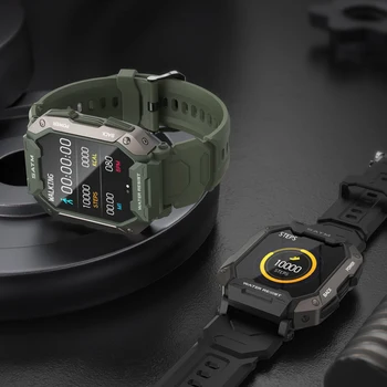 Exterior Tracker Smartwatch 5ATM IP68 Impermeável C20 Homens Inteligentes Assista Saúde Monitor de 24 de Esportes Modos de 380mAh para IOS Xiaomi