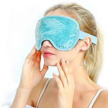Reutilizáveis De Pvc Gel De Contas Máscara De Olho Flexível Calmante E Relaxante Para Dormir Máscara De Gelo, Óculos De Quente A Frio Terapia
