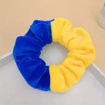 Um Ucrânia / Bandeira ucraniana Cor Artesanal de CABELO SCRUNCHIE Bobble Hairband