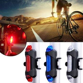 4 Modos de Bicicleta para o aviso de segurança Traseiro de USB Recarregável de Mountain Bike Lâmpada LED Impermeável Luz Traseira MTB Acessórios de Ciclismo