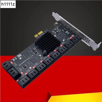 Chi mineiro de 20 Portas SATA 6Gb para PCI Express Controlador de Placa de Expansão PCIe para SATA III Converter PCIE Riser Adaptador para PC NOVO