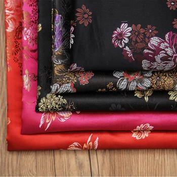 HLQON brocade yacquard multi-cor Begônia flores de tecido para patchwork de feltro tecido telas vestido de cama folha de crianças pano
