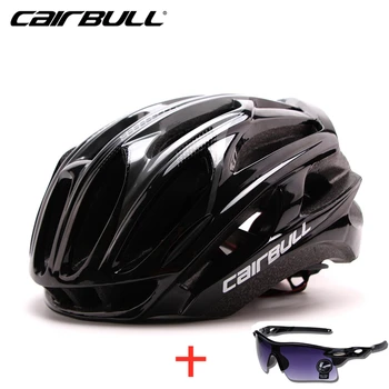 CairBull Ultraleve Corrida de Bicicleta Capacete com Óculos de sol Intergrally moldado MTB Capacete de Bicicleta de Montanha, andar de Bicicleta Capacete