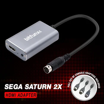 SATURNO 2X LINE DOUBLER HDMI Conversor Adaptador RGB e vídeo Composto Entrada Para o SEGA MEGA Drive Mega Gênesis SNK NEO GEO