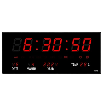 LED Calendário Perpétuo Relógio Eletrônico Digital de Parede Relógio de Alarme de hora em Hora Marcando a Temperatura de Relógios de Mesa Home Office