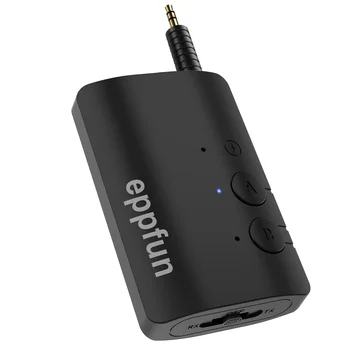 eppfun Bluetooth 5.2 Transmissor Receptor, Qualcomm APTX-Adaptativo, HD de Baixa Latência Adaptador de Áudio sem Fios com o aux de 3,5 mm