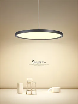 Restaurante moderno LED iluminação do candelabro Nórdicos minimalista branco/preto redondo pendurado lâmpada de mesa de jantar restaurante lustre