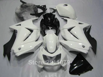 Moldagem por injeção kit de carenagem para a Kawasaki Ninja 250R EX250 08-14 branco preto moto carenagem conjunto ZXR250 2008-2014 TY46