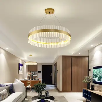 LED Iluminação do Candelabro Moderna do Vidro de Cristal Lâmpada do Teto Para a Sala de estar, Quarto, Sala de Estudo, Luz Pendant Decorativa da Casa