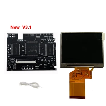 Destaque De Exibição Completa V3.1 Tela de LCD Para o SEGA Game Gear GG Brilho Ajustável Suporte a saída VGA Modo de LCD Kits