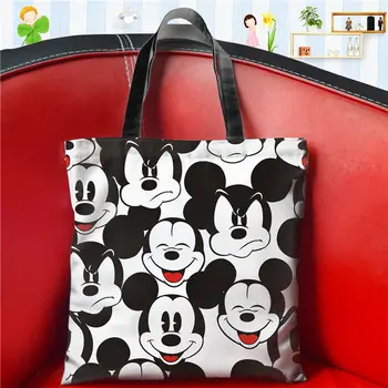 Dos desenhos animados de Disney saco de lona Mickey Mouse Bonito Saco de Lona diagonal saco de ombro estudante levando autêntica Mochila